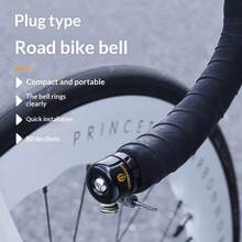 1PC Handlebar Plug‑In Bike Bell, Hidden Compact Road Bicycle End Plug Bell, 80‑Decibel Crisp Loud Sound Bicycle Warning Bell - Hidden Handlebar Bell - View 2
