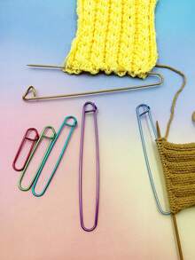 Locking Aluminum Knitting Needle Set, Large Non-Slip Fixed Needles, Secure Grip And Anti-Slip, Suitable For Sweater And Shawl Making - Multicolor - View 8