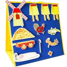 hoojojo 12 Pcs Rosie's Walk Felt Story Set, Storytelling Props, Parent-Child Interactive Activity, Educational Teaching Aid, Classroom Learning Tool, Back-To-School Essential - Multicolor - View 3