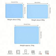 1pc Silicone Pet Feeding Mat, Rectangular Waterproof, Non-Slip, Easy To Clean And Durable, Suitable For Daily Pet Feeding - Multicolor - View 3