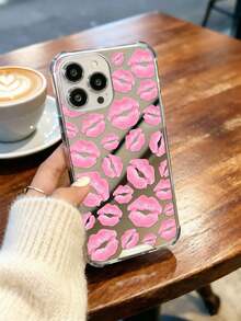 紅色唇形圖案鏡面防摔手機殼，相容 iPhone 與 - 彩色 - 查看 3