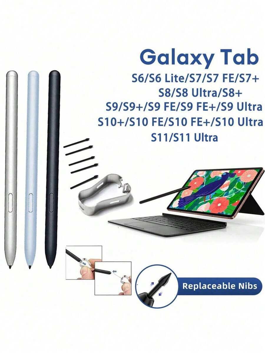 قلم ستايلس/قلم S/قلم ستايلس Tab S6 Lite/رؤوس استبدال قلم S متوافق مع سامسونج جالاكسي تاب S6 S7 S8 S9 S10 S11