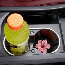 2pcs/4pcs Pink Hibiscus Blooming Pattern Car Cup Holder Coasters, Non-Slip Durable Easy To Clean, Cup Holder Decor | Perfect Gift For Friends, Lovers, Elders, Father's Day, Mother's Day And Other Holidays - A - View 5