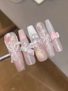 limitpretty 1pc Vintage Court Style Sword Blade Butterfly Chain Candle Holder Cross European Nail Art Silicone Mold - Multicolor - View 7