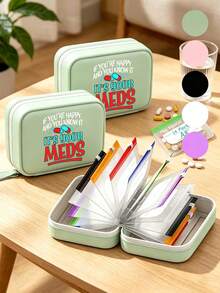 Pill Storage Box Set, Twice Daily 7-Day Large Capacity Pill Storage Box, Multi-Layer Medicine Organizer Bag, 14 Colorful Compartments, Reusable Travel Medicine Organizer Bag, Suitable For Supplements And Small Daily Items, Ideal For Health-Conscious And On-The-Go Users, Essential Medical Accessory, Dormitory Necessity, Back To School Essential - Multicolor - View 6