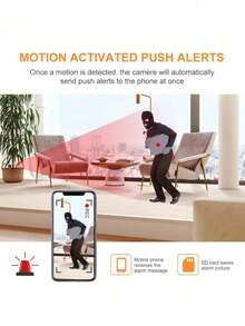 720P HD Mini WiFi Camera With Real-Time Remote Viewing, Two-Way Audio, And Motion Detection, Suitable For Home And Pet Monitoring - Multicolor - View 5