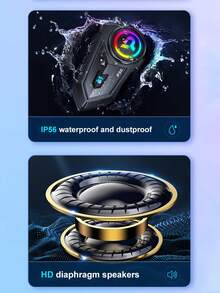 P30 Motorcycle Helmet Bluetooth Headset, Large Capacity Battery, Wireless 6.0, Type-C Charging Port, Supports Two-Way Call/Music Playback, Suitable For All Motorcycle Helmets, 300m Wireless Intercom Headset - P30 - View 6