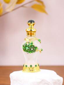 8 ML New Retro Middle Eastern-Style Romantic Plum-Colored Enamel Bottle, Decorative Beauty Container, Glass Rod Applicator Dropper, Portable For Travel/Personal Care, Aromatherapy/Perfume/Essential Oil Refill Bottle, Holiday Gift [Empty Bottle] - View 9