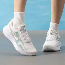Nike New Women's RUN DEFY Sports Shoes, Fitness Shock Absorption Comfortable Breathable Casual Running Shoes - White/Green - View 10