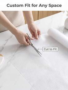 1 Roll Transparent Round Dotted Cabinet Liner, EVA Plastic Material, Non-Stick Drawer Liner, Anti-Stain Plastic Storage Mat, Shelf Liner, Waterproof Refrigerator Mat, Easy To Clean, Great Choice For Multi-Functional Kitchen Tools - Clear - View 5