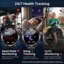 KENPANG 1100mAh Battery Men's Outdoor Sports Smart Watch, Built-In LED Flashlight, 100+ Sports Modes, Call & Text, 24/7 Health Monitoring, Sleep Tracking, 1.7-Inch HD Large Screen, IP68 Waterproof, Men's Fitness Tracker, Compatible With IOS & Android - View 7