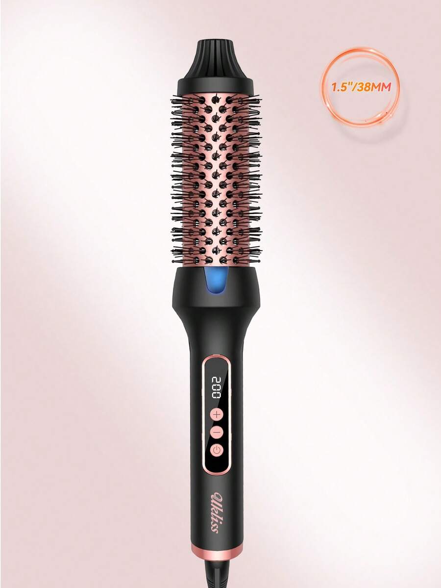 UKLISS HAIR It 捲髮熱梳 32mm 捲髮梳，蓬鬆髮根捲髮與鬆散捲髮，離子直髮梳，全新升級複合刷毛，負離子功能，9 段溫度調節，不傷髮質，適用於髮廊、居家與旅行，快速加熱熱梳，畢業、生日、節日、夏季、秋季、Y2K 時尚女性