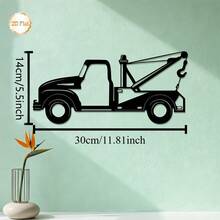 CIF BUY 2D Flat 1pc Trailer Pattern Metal Wall Decor, Indoor/Outdoor Use, Suitable For Living Room, Bedroom, Home Decor, Garage, Studio, Housewarming Gift, Iron - Multicolor - View 6