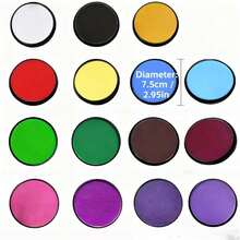 Water-Based Pastel Color Solid Paint Pigment Disc, 30g Paint Pigment, Washable, Suitable For Easter, Halloween, Parties And More - Solid Color - View 2