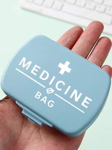 Travel Pill Organizer With "Medicine Bag"Pattern, 6 Compartments Daily Pill Case, Compact Medicine Pill Container, Portable Small Pill Box For Purse Or Pocket,Essential For Family Travel,Essential For Doctors And Nurses In Emergencies - Multicolor - View 2