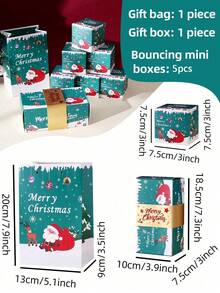 5pcs/1set Surprise Gift Box Cash, Christmas Surprise Gift Box Cash, Christmas Cash Luxury Folding Pop-Up Surprise Box (Green & Red Color) - Multicolor - View 12
