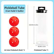 Outdoor Ball Storage Tube, Portable Transparent Pickleball Storage Can, Universal Pickleball Storage Cylinder, Durable And Convenient For Storage And Observation - Multicolor - View 8