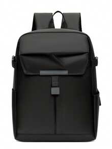 SHILAN Minimalist Buckle‑Closure Business Backpack, Water‑Resistant Durable Laptop Rucksack For Office Commute & Travel - Multicolor - View 9
