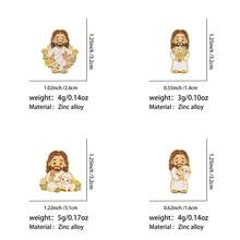 Cartoon Jesus Enamel Pins Set, Religious Lamb Flower Lapel Brooch Badge, Faith Metal Pin For Backpack Hat Clothing, Nice Gift For Christian Friends - White - View 12