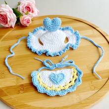 Pet Birthday Set Cat Knitted Bib Dog Birthday Outfit 1st Birthday Scene Decoration Accessories - Multicolor - View 5