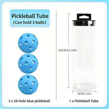 Outdoor Ball Storage Tube, Portable Transparent Pickleball Storage Can, Universal Pickleball Storage Cylinder, Durable And Convenient For Storage And Observation - Multicolor - View 9