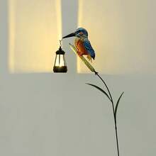Kingfisher Shaped Solar Garden Light Creative Bird Lantern Yard Decor Outdoor Glowing Atmosphere Light Auto On - Bird Lantern - View 2