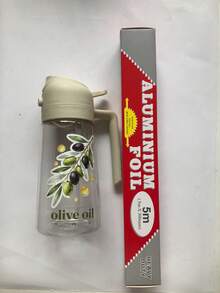 1pc Plastic Olive Oil Spray Bottle, Spray-Pour Dual-Use Multifunctional Oil Dispenser With Beautiful Pattern, Refillable And Compatible With Various Liquids, Lightweight For Home Use, Suitable For Kitchen Cooking, Salad Making, Outdoor BBQ, Baking, Kitchen Gadget, Cooking Supplies, BBQ Utensil Accessory - Multicolor - View 18