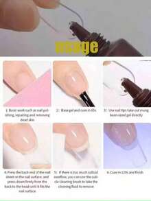 120pcs Long Thin High Heel Soft Gel Press-On Fake Nails, 12 Sizes Full Coverage Nail Extension Tips, Nail Salon And Home Manicure Art Supplies, Easy To Apply - Clear - View 5