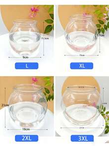 Transparent Plastic Fish Bowl Aquarium, Mini Betta Fish Habitat, Desktop Water Landscape Ecosystem Tank, Home Living Room Desktop Decor, Aquatic Plant Landscape Container - Multicolor - View 10