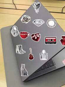 50PCS, The Silver Millennium Mobile Phone Stickers, PVC Material, Scrapbook Supplies, Creative And Aesthetic Design Sticker, Suitable For Mobile Phone Cases, Tablets, Laptops, Suitcases, Cars, Notebooks, Helmet, Guitar, Skateboard, Storage Box, Computer, - Multicolor - View 7
