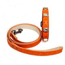1pc Non-Choke Pet Dog Collar, Customized Pattern With Rhinestone Inlay, Suitable For Small And Large Dogs And Cats, Cat Leash, Leather Collar - Multicolor - View 32