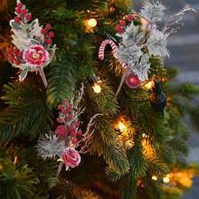 3pcs Christmas Decoration Christmas Berry Bouquet Artificial Pine Cone Christmas Tree Ornament Pine Needle Red Berry Arrangement Stem - Multicolor - View 6