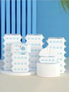 Student Portable Pure Water Cleaning Wet Wipes, Small Pack Pull-Out Cleaning Wet Tissues. - Multicolor - View 6