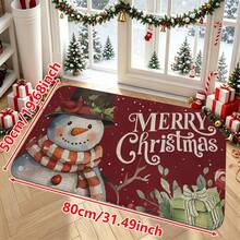 1/2/3pcs Christmas Theme Kitchen Rug, Flannel Kitchen Rug Comfortable Soft Absorbent Non-Slip Machine Washable With Non-Slip Backing Multi-Functional Home Floor Mat Suitable For Doorway Living Room Bedroom Kitchen Dining Room Bathroom Laundry Room Patio Entryway Holiday Christmas Decor Mat - Multicolor - View 12