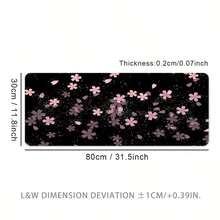 Cherry Blossom Theme Extra Large Gaming Mouse Pad - Rectangular Desk Mat, With Non-Slip Rubber Base, Designed In Rectangular Shape, Embedded With Pink And Purple Flowers, Perfect For Home And Office Use. - Cherry Blossoms Falling - View 6