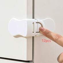 1/3/5pcs Drawer Locks, Upgraded Anti-Theft Cabinet Locks, Dual-Button Anti-Theft Corner Locks, With Strong Adhesive Backing, Suitable For Cabinets, Drawers, Refrigerators, Ovens, Shower Rooms, Home Protection Gift, Multi-Functional Safety Protection, No Drilling Required, Prevent Accidental Contact - White - View 13