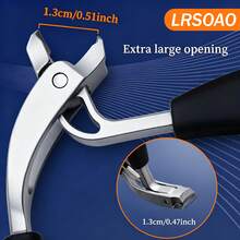 Premium Nail Clipper With A Storage Boxs, Modern Design With Stainless Steel Blade, Concave Edge & Wide Opening For Thick Nails, Anti-Splash Long Handle, Arc Shape Cuticle Trimmer - Multicolor - View 3