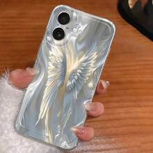 Y2K 時尚可愛亮片暗黑天使翅膀保護手機殼，適用於 iPhone 17 Pro Max 17 Pro 17 16 Pro Max 16 Pro 16 15 Pro Max 15 Pro 15 14 Pro Max 14 Pro 14 13 Pro Max 13 Pro 13，復古少女風防震軟殼後蓋 - 彩色 - 查看 2