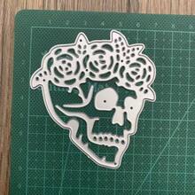 Rose Skull Hollow Metal Cutting Mold DIY Handmade Paper Art Embossing Die Halloween Greeting Card Scrapbook Photo Album Decoration Etching Mold - Mc923 - View 6