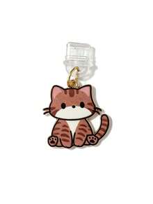 Cute Cartoon Cat Phone Dust Plug Pendant, Universal Charging Port Dust Plug, Cute Enamel Pendant Decoration, Suitable For Smartphones - Multicolor - View 7