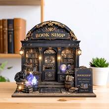 1PC Retro 2D Flat Wooden Bookshelf Decor Ornament,For Bookshelf,Room Decor,Fall Decor,Home Decor,Suitable For All Four Seasons Gift, Library Decor, Bookstore Decor,Perfect Gift For Book Lovers,Bookworms ,Friends (No Power Required) - Multicolor - View 9