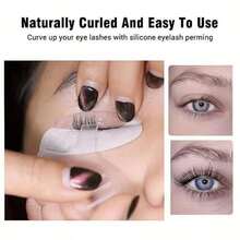 5 Pairs 5 Sizes Silicone Eyelash Lift Pads, 3D Curling Eyelash Perming Eye Pads, Eyelash Extension Accessories - Multicolor - View 3