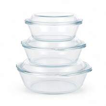 Shoze Airtight Glass Food Container With Lid, Borosilicate Glass Meal Prep Box For Fridge And Kitchen Use - View 1