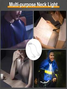 1pc LED Neck Reading Light, 360° Rotatable Hanging Lamp, Bedside Reading Light, Portable 3-Color Dimmable, Suitable For Bedtime Reading, Home Desk, Late Night Study, Running, Office And Night Light Use - Neck Reading Light - View 7