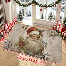 1/2/3pcs Christmas Theme Kitchen Rugs, Flannel Kitchen Rugs, Comfortable Soft Absorbent Non-Slip Machine Washable With Non-Slip Backing, Multi-Functional Home Floor Mats For Entrance, Living Room, Bedroom, Kitchen, Dining Room, Bathroom, Laundry Room, Patio, Hallway, Christmas Holiday Decoration Home Decor - Multicolor - View 14