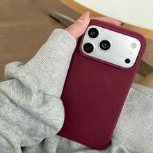 原裝矽膠保護殼，相容 iPhone 18 Pro Max 17 Air 16 15 14 13 12 11 Pro Max Plus，磨砂薄款保護殼 - 櫻桃紅 - 查看 7