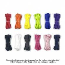 12/24/36pcs Colorful Paracord Bracelet Rope Set, Outdoor Survival Rope, DIY Hand Weaving, 10ft, Suitable For Christmas Tree Weaving, Keychain Weaving, Bracelet Weaving, Clothesline - Multicolor - View 8