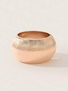 Valisandre 1pc Vintage Exaggerated Punk Style Asymmetric Bangle, Minimalist Thick Bangle Bracelet - Multicolor - View 5