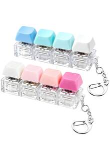 1 buah Gantungan Kunci Keyboard Pereda Stres - Mainan Ujung Jari Warna-warni yang Efektif Meredakan Stres dengan Warna Makaron Cerah. Tampilan, Warna, dan Desainnya Sangat Menarik, Menjadikannya Pilihan Sempurna untuk Hadiah Pesta, Kado, dan Diberikan kepada Teman. - MultiWarna - View 5