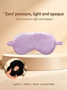 1pc Soft Satin Blackout Sleep Eye Mask, Zero Pressure Full Coverage Breathable Eye Mask, Elastic Band Design, Portable Blackout Mask, Multiple Macaron Colors Available, Travel Nap, Student Dorm, Airplane Sleep Accessory/Gift - A - View 9
